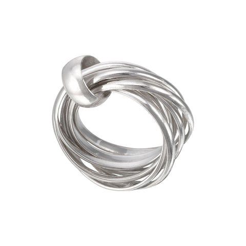 7 Rings Silver Pendant - Small