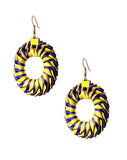 Woven Palm Circle Earrings