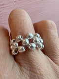 3 Row Woven Bead Stretch Ring