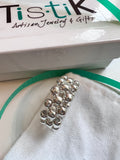3 Row Woven Bead Stretch Ring