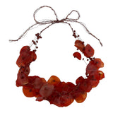 Fish Scales Necklace Set - Brick