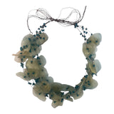 Fish Scales Necklace Set - Sky Blue