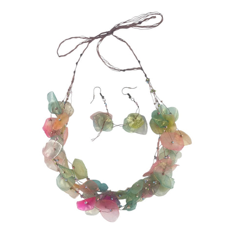 Fish Scales Necklace Set - Multicolor