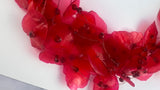 Fish Scales Necklace Set - Red