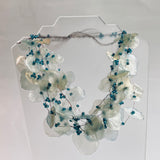 Fish Scales Necklace Set - Sky Blue