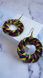 Woven Palm Circle Earrings