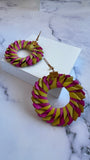 Woven Palm Circle Earrings