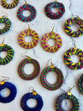 Woven Palm Circle Earrings