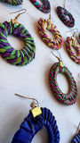 Woven Palm Circle Earrings