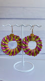 Woven Palm Circle Earrings