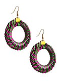 Woven Palm Circle Earrings