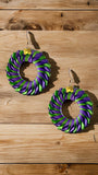 Woven Palm Circle Earrings