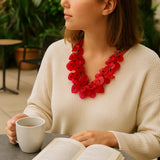 Fish Scales Necklace Set - Strawberry