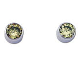 Round CZ Earrings - 6 Colors Available