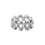 3 Row Woven Bead Stretch Ring