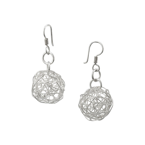 Wire Ball Earrings - Medium