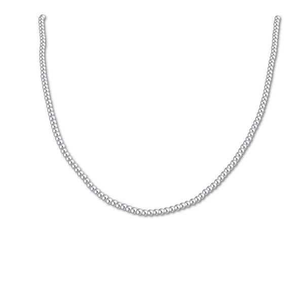 thumbnail image 2 of TTstyle 3mm Stainless Steel Rosary Bead Necklace – Silver/Gold/Black/Rose Gold 2 of 3