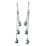 Triple Cube Pendulum Earrings