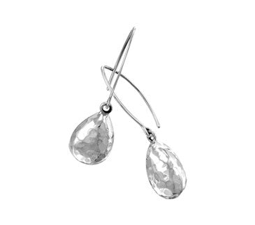 Hammered Pear Earrings