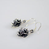 Oxidized Roses Earrings - Medium
