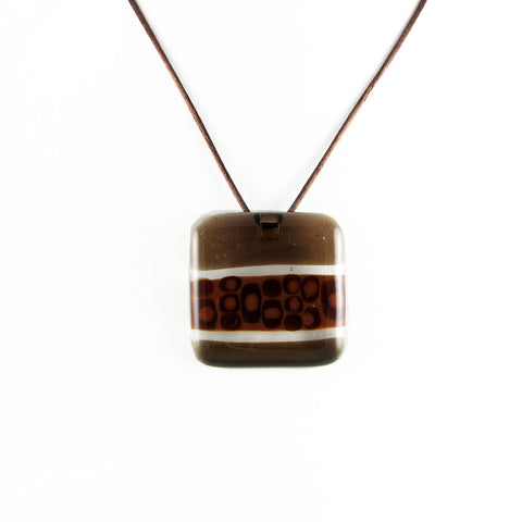 "Murano" Glass Pendant - Brown