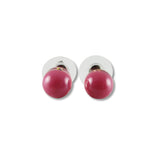 Glass Ball Studs - Red