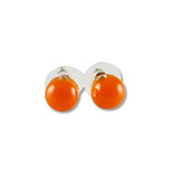 Glass Ball Studs - White