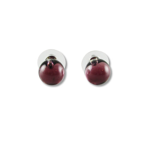 Glass Ball Studs - Purple