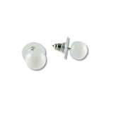 Glass Ball Studs - White