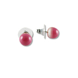 Glass Ball Studs -Dark Pink