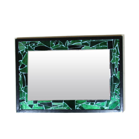 Green Mosaic Mirror