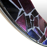 Purple Mosaic Round Mirror