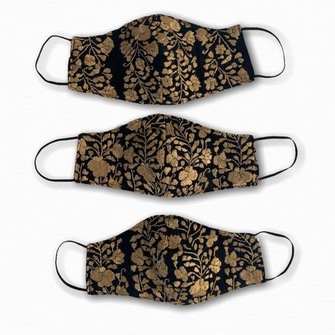 Deluxe Hand Embroidered Face Mask - Floral