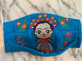 Reusable Embroidered FaceMasks - Frida