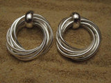 7 Rings Silver Earrings
