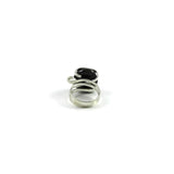 Parallel Glass Ring - Chocolate