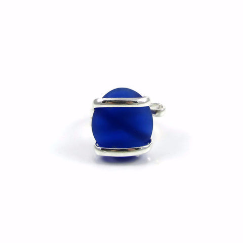 Parallel Glass Ring - Navy Matte