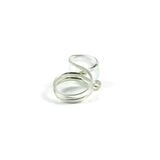 Parallel Glass Ring - White Stripe