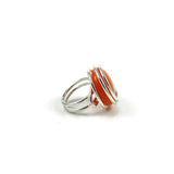 Infinity Glass Ring - Orange