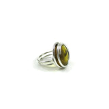 Infinity Glass Ring - Amber