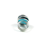 Infinity Glass Ring - Aqua