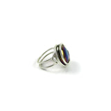 Infinity Glass Ring - Amethyst Iridescent