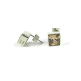 Square CZ Studs