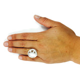 Infinity Glass Ring - White Stripe