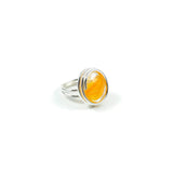 Infinity Glass Ring - Orange Stripe