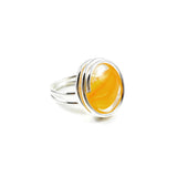 Infinity Glass Ring - Orange Stripe