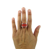 Parallel Ring - Coral Matte