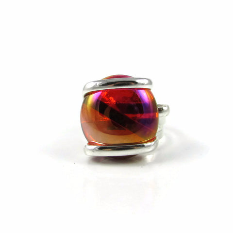 Parallel Ring - Red Crystal Iridescent