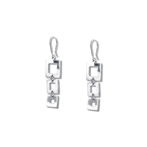 Graduated Squares Earrings