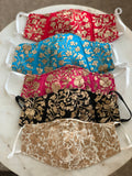 Deluxe Hand Embroidered Face Mask - Floral